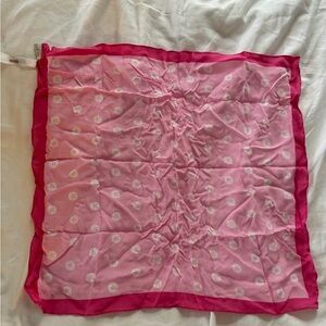 Talbots Pink Floral Scarf